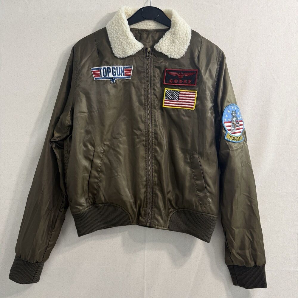TOP GUN Goose Bomber Jacket, Costume Cosplay, Women Size Medium Leg Avenue